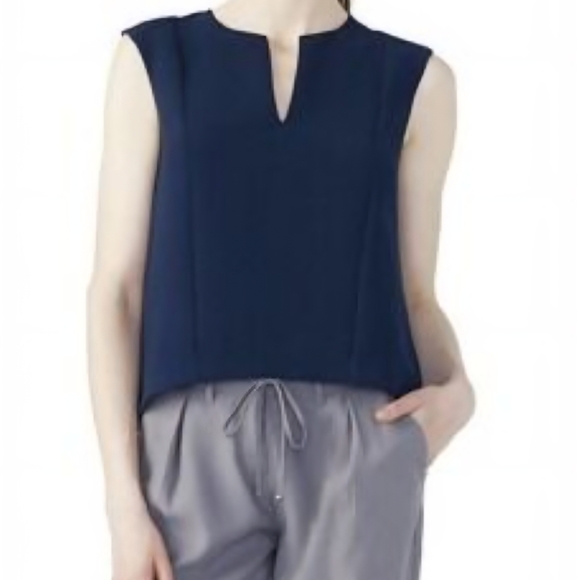 Armani Exchange Tops - Armani Exchange Navy Sleeveless Blouse